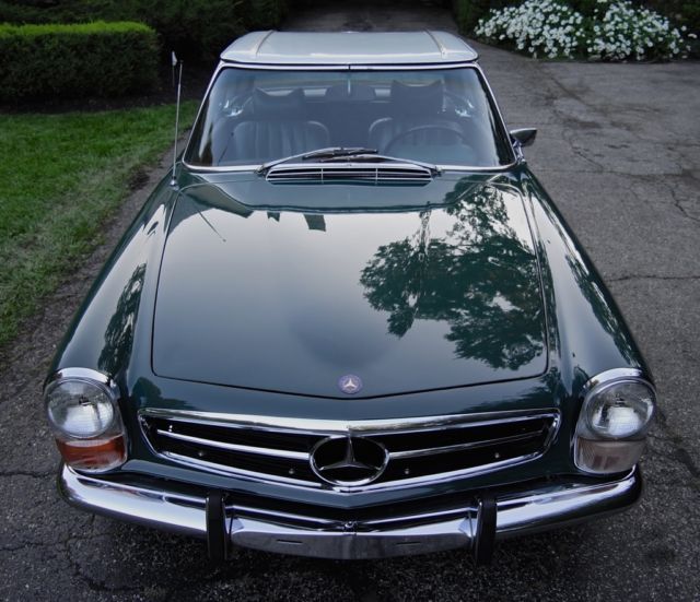 1971 Mercedes Benz 280SL Auto A/C Green/White 2-tone w/ Green Int No Reserve 1971 Mercedes-Benz SL-Class 280SL