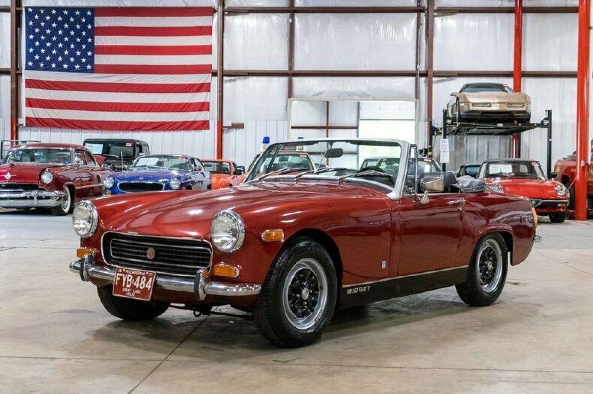 1971 MG Midget 61808 Miles Burgundy Convertible 1.3L Inline-4 4-Speed Manual 1971 MG Midget
