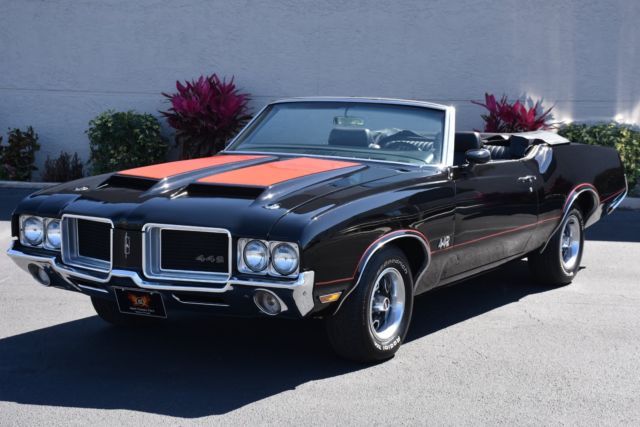 1971 Oldsmobile 442 Convertible 1 of Only 1,304! 0 Ebony Black w/ Red Stripes Co 1971 Oldsmobile 442 Convertible 1 of Only 1,304!