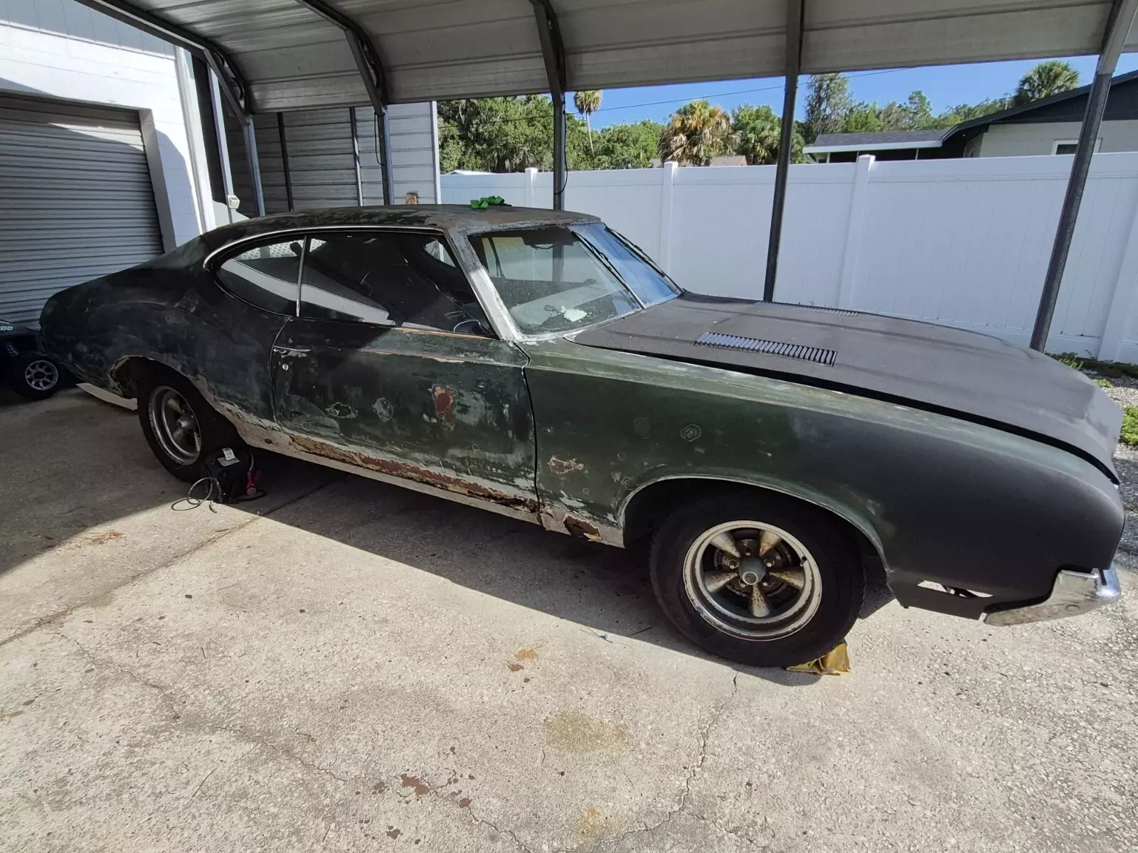 1971 Oldsmobile Cutlass S 350 Rocket Needs Full Restoration" Orig Triple Green 1971 Oldsmobile Cutlass