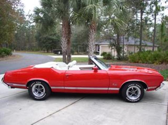 1971 OLDSMOBILE CUTLASS SUPREME 432 CONVERTIBLE RED WITH WHITE TOP & INTERIOR A+ 1971 Oldsmobile Cutlass SUPREME CONVERTIBLE