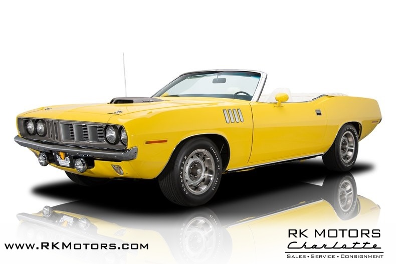1971 Plymouth Barracuda 'Cuda Lemon Twist Convertible 383 Super Commando V8 3 Sp 1971 Plymouth Barracuda 'Cuda