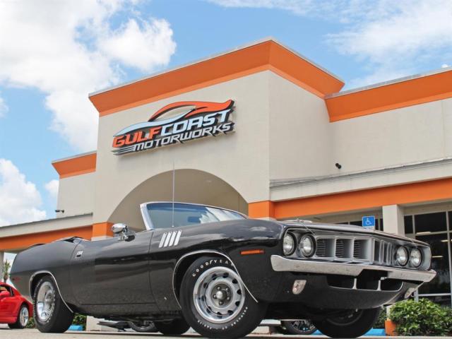 1971 Plymouth Barracuda Auto Convertible Triples Black!! 1971 Plymouth Barracuda