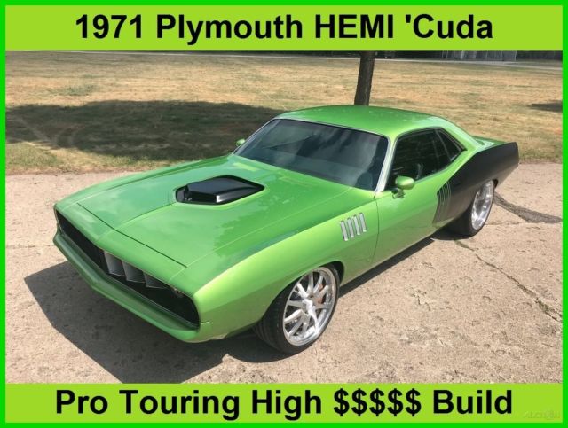 1971 Plymouth Barracuda Cuda HEMI Pro Touring SHOW Car $$$ NO Expense Spared $$$ 1971 Plymouth Barracuda Pro Touring HEMI Cuda
