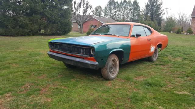 1971 Plymouth Duster factory H code 340 auto Hemi Orange V24 project car 1971 Plymouth Duster 340