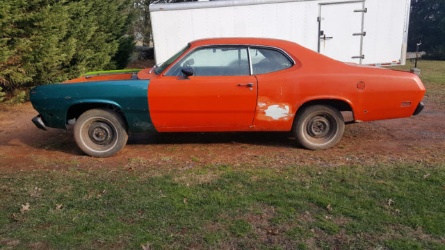 1971 Plymouth Duster real 340 auto Hemi Orange car H code mopar project car 1971 Plymouth Duster 340