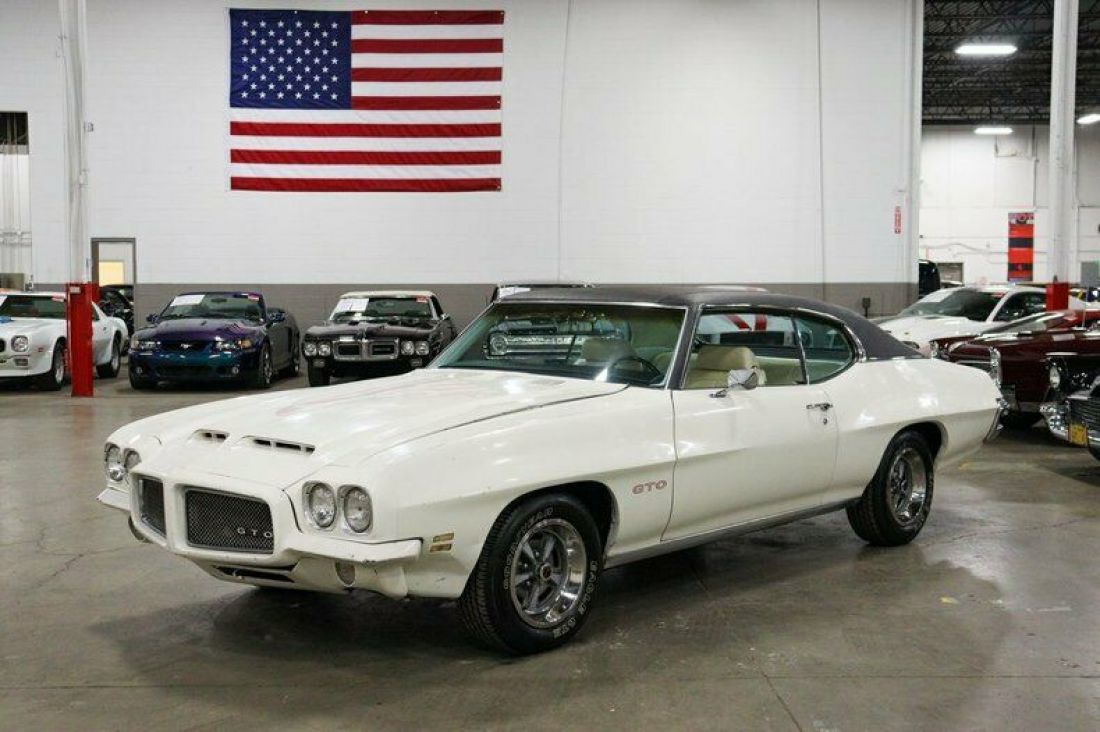 1971 Pontiac GTO 61528 Miles White 400ci V8 Automatic 1971 Pontiac GTO
