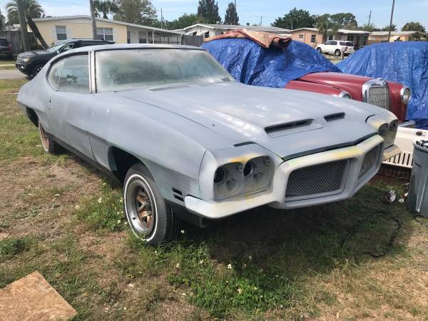 1971 Pontiac GTO PHS DOCUMENTED NEEDS RESTORATION SOLID START CLEAR TITLE 1971 Pontiac GTO
