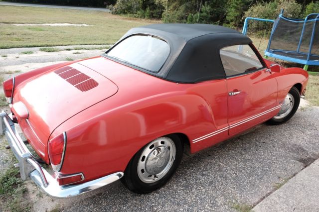 1971 Volkswagen Karmin Ghia Convertible Red 1971 Volkswagen Karmann Ghia