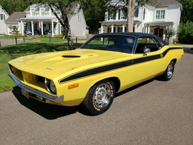1972 'CUDA 340, Lemon Twist, Fender Tags, Mostly Original 1972 Plymouth Barracuda