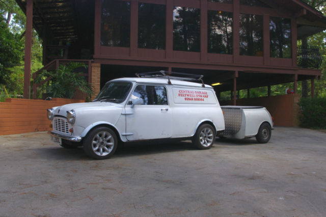 1972 Austin Mini Cooper Clubman Van Commercial 1275 with trailer 1972 Mini Classic Mini