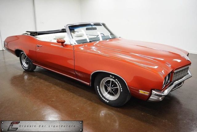 1972 Buick Skylark Custom Convertible 26595 Miles Orange 350 Buick V8 Turbo 350 1972 Buick Skylark Custom Convertible