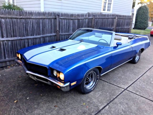1972 BUICK SKYLARK CUSTOM CONVERTIBLE ONLY 3608 MADE, GSX TRIM ADDED N25 BUMPER 1972 Buick Skylark CUSTOM