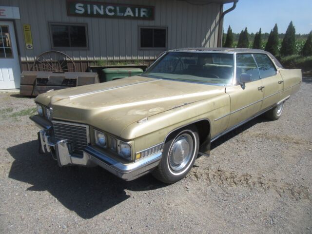 1972 Cadillac sedan Deville 4 door hardtop running project car solid frame 1972 Cadillac DeVille