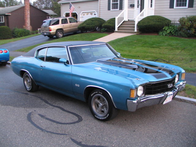 1972 Chevelle SS, 29k orig miles, NC car, Ascot Blue, 350/4v Auto, Buildsheet 1972 Chevrolet Chevelle Chevelle SS Code Z15