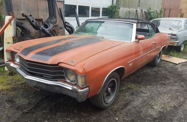 1972 Chevelle SS 350 Convertible Project Behind the Barn Find All Original 1972 Chevrolet Chevelle Convertible