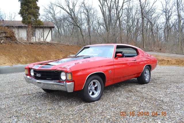 1972 CHEVELLE SS 454 4SPD FACTORY SS ALL THE OPTIONS BEAUTIFUL CRANBERRY RED 1972 Chevrolet Chevelle SUPER SPORT 454 4SPD SS