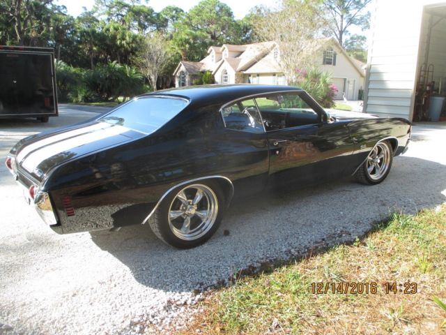 1972 Chevelle SS Black with White Stripes restored 350/350 Automatic Tribute SS 1972 Chevrolet Chevelle