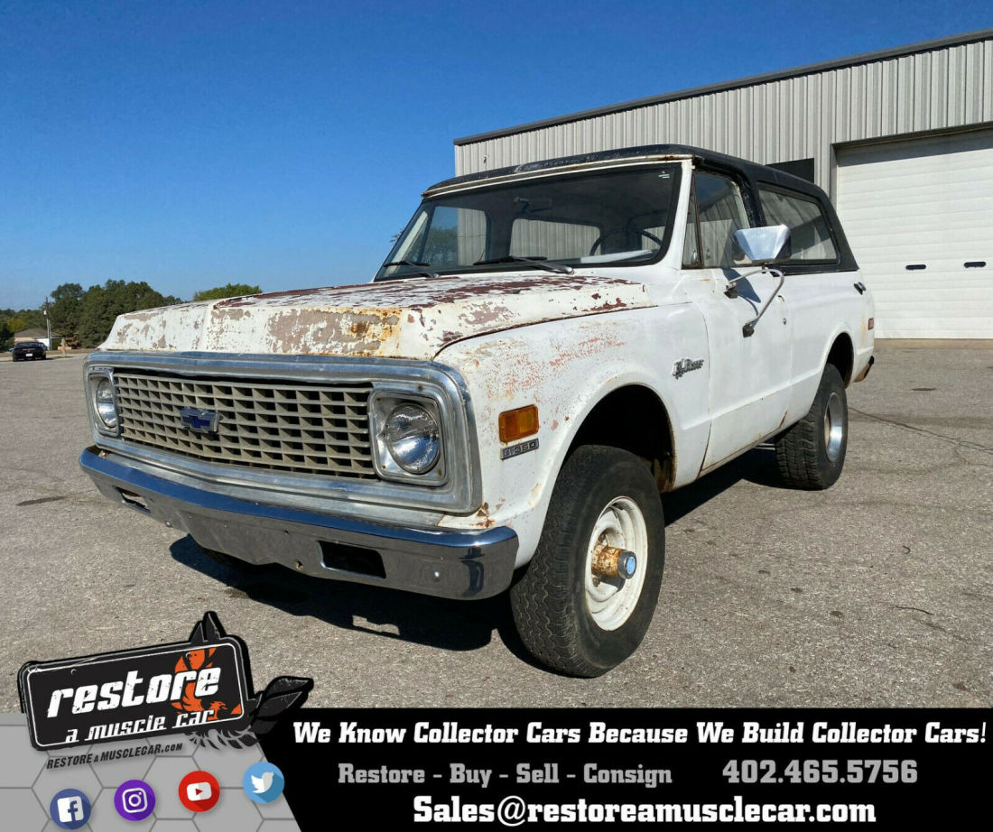 1972 Chevrolet Blazer K5 4x4, 350ci - Auto, Removable Top, White 1972 Chevrolet Blazer K5 4x4, 350ci - Auto, Removable Top, White