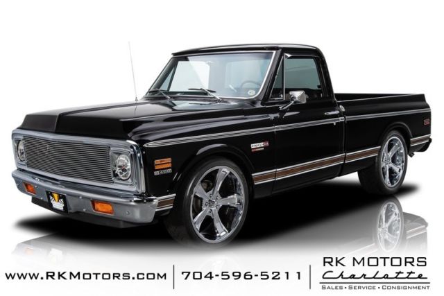 1972 Chevrolet C10 Cheyenne Super Pickup Truck Black Pickup Truck 402ci V8 3 Spe 1972 Chevrolet C-10 Cheyenne Super Pickup Truck
