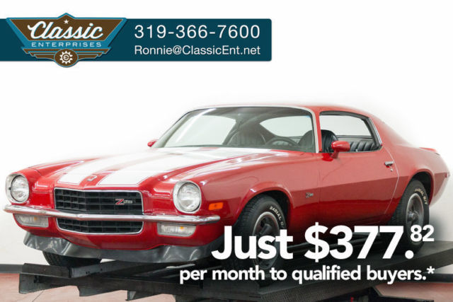1972 Chevrolet Camaro Z28 Coupe Power Disc Brakes Power Steering Hurst Shifter 1972 Chevrolet Camaro Z28 Coupe