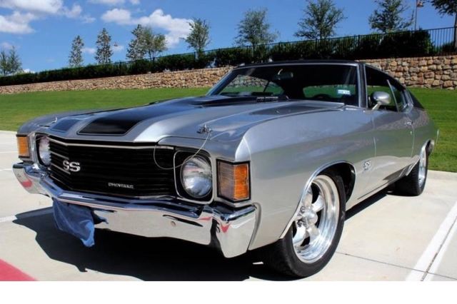 1972 Chevrolet Chevelle SS 454 V8 63,992 Miles Silver Coupe V8 7.4L Manual 1972 Chevrolet Chevelle SS 454 V8