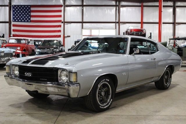 1972 Chevrolet Chevelle SS 82167 Miles Pewter Silver Coupe 350cid V8 4 Speed Man 1972 Chevrolet Chevelle SS