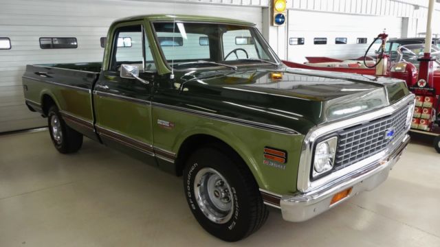 1972 CHEVROLET CHEYENNE C-10 45021 Miles Med. Olive/Dark Olive PICKUP 350 Automa 1972 Chevrolet Cheyenne C-10