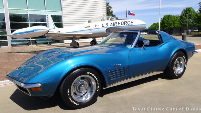 1972 Chevrolet Corvette 454 #'s matching 4-speed LS-5 Vette - VIDEO - Bryar Blue 1972 Chevrolet Corvette LS5