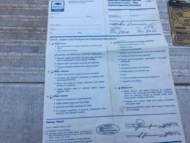 1972 Chevrolet Corvette LT1 3 Owner Car with Original Documentation - photo 6