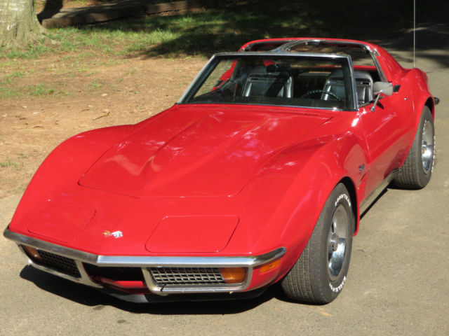 1972 Chevrolet Corvette Red Numbers Matching 350 A/C P/W Auto Tilt/Tele Leather 1972 Chevrolet Corvette