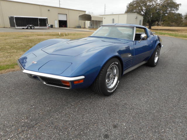 1972 Chevrolet Corvette T-Top Coupe, Factory AC, 4 Speed, # Match, Targa Blue 1972 Chevrolet Corvette
