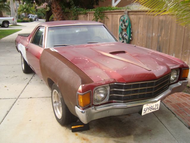 1972 Chevrolet El Camino runs and drives current registration 1972 Chevrolet El Camino