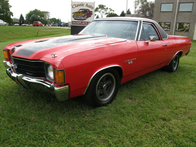 1972 Chevrolet El Camino SS 396 - Matching #'s! - Air Conditioning - Red/Black 1972 Chevrolet El Camino SS