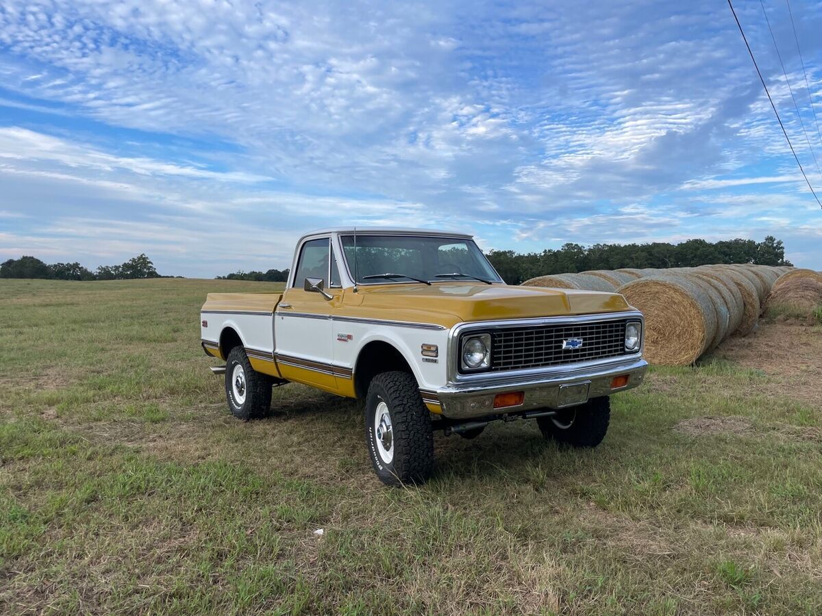 1972 Chevrolet K10 Cheyenne Pickup Yellow 4WD Automatic 350 v8 1972 Chevrolet C-10