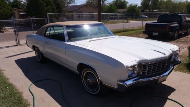 1972 Chevrolet Monte Carlo Original Paint And Vinyl Antique White W/ Medium Tan 1972 Chevrolet Monte Carlo