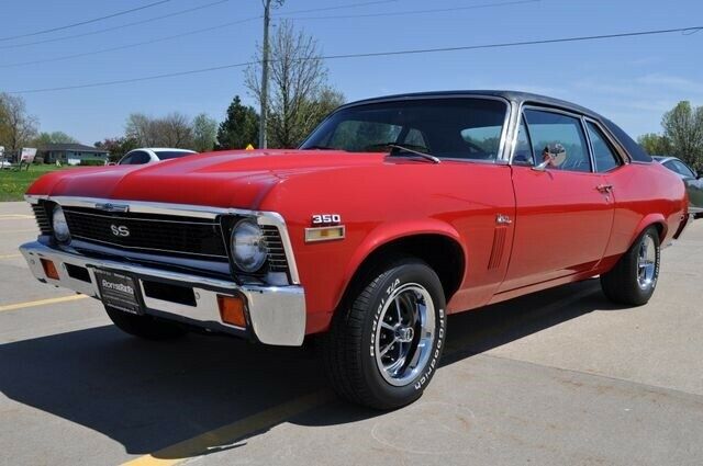 1972 Chevrolet Nova Red with 7,404 Miles Chevy 350 Crate Motor AC Blows Cold! 1972 Chevrolet Nova 2SS