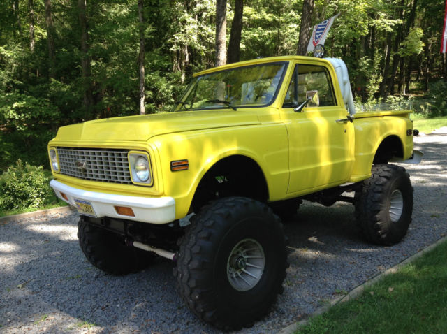 1972 CHEVY C10 STEP SIDE PICK UP TRUCK LIFTED 11 IN LIFT W/ 42'S OFF ROAD 4X4 NR 1972 Chevrolet C-10 C 10 STEP SIDE