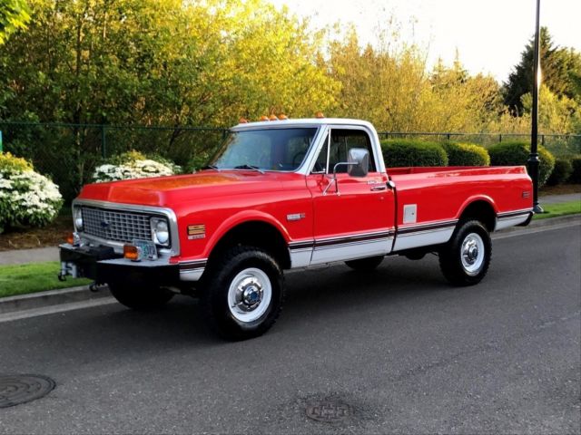 1972 Chevy K20 4x4 Factory 350 V8 Eng' Long Bed Only 37,359 Orig Miles Rust Free 1972 Chevrolet C/K Pickup 2500 Cheyanne Camper Special