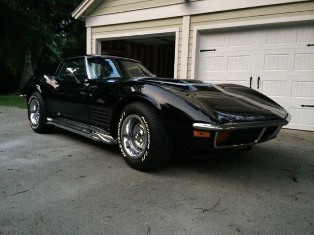 1972 Corvette Black on Black, Side Pipes, T-tops 1972 Chevrolet Corvette Stingray
