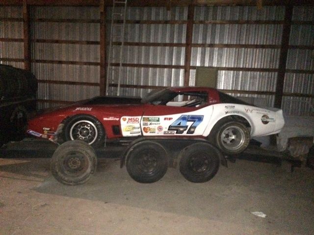 1972 Corvette Race Car and trailer 1972 Chevrolet Corvette