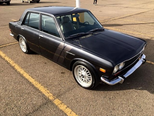 1972 datsun nissan 510 1600 bluebird saloon black on cream leather 1972 Datsun 510