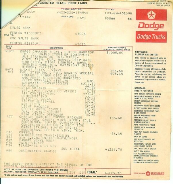1972 Dodge Charger Barn Find All Original - photo 2