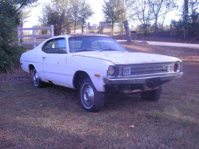 1972 Dodge Dart Demon White Green Interior 318 Automatic A/C P/S FACTORY SUNROOF 1972 Dodge Dart 2 door coupe