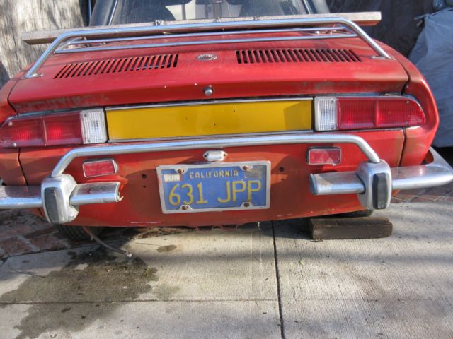1972 Fiat 850 Sport Spider Convertible for Restoration, Solid Dry Straight Calif 1972 Fiat 850 Sport Spider Convertible