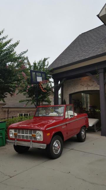 1972 Ford Bronco Candy Apple Red with White Hard Top Uncut Stock look 1972 Ford Bronco