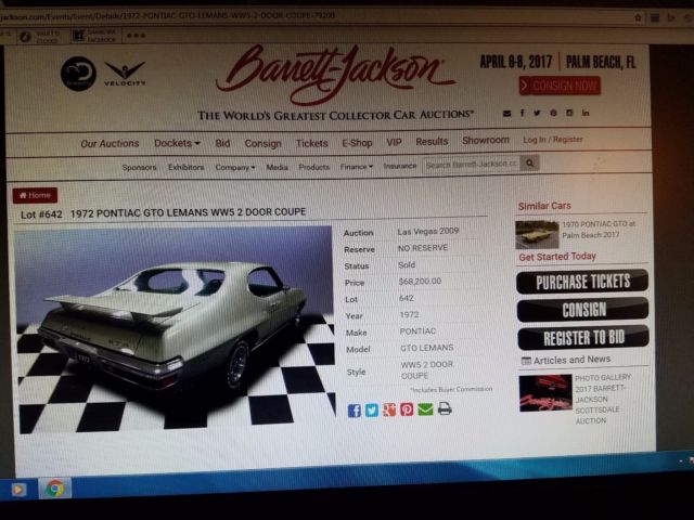 1972 Pontiac GTO Ram Air WW5 (1 of 260) - photo 3