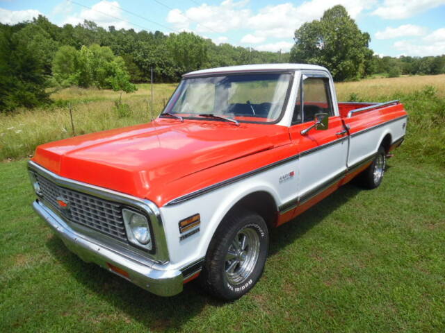 1972 hugger orange Chevy Cheyenne LWB pickup truck nice driver 1972 Chevrolet C-10