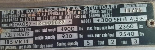 1972 Mercedes-Benz 300-Series CLEAN TITLE / 43,000 MILES - photo 11