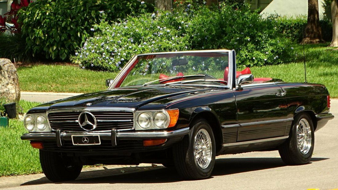 1972 MERCEDES BENZ 450SL EURO STYLE DESIGN GREAT COLOR COMBINATION BLACK AN RED 1972 Mercedes-Benz SL-Class EURO STYLE BODY